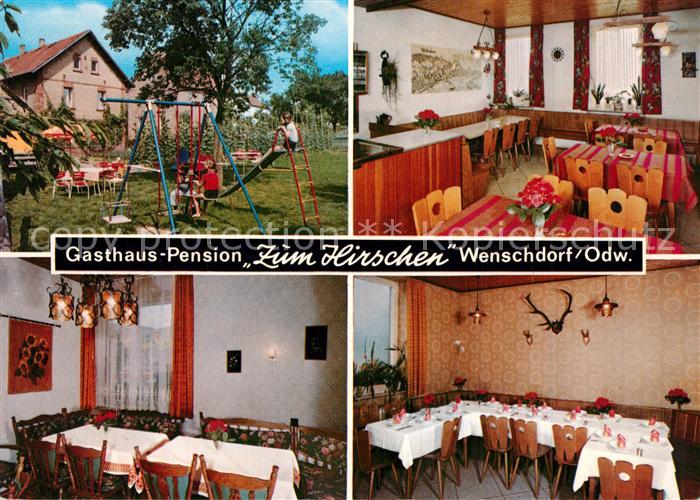 Wenschdorf Gasthaus Pension Zum Hirschen Gaststube Kinderspielplatz