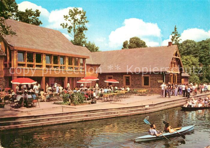 Lehde HO Gaststaette Froehlicher Hecht Wasserstrasse Kanufahren