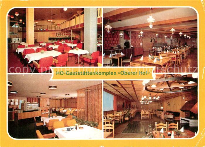 Oberhof Thueringen HO Gaststaettenkomplex Oberer Hof Tanzbar Restaurant Mokkabar