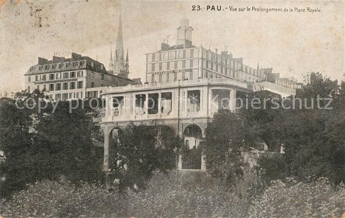 Pau 64 Vue sur le Prolongement de la Place Royale