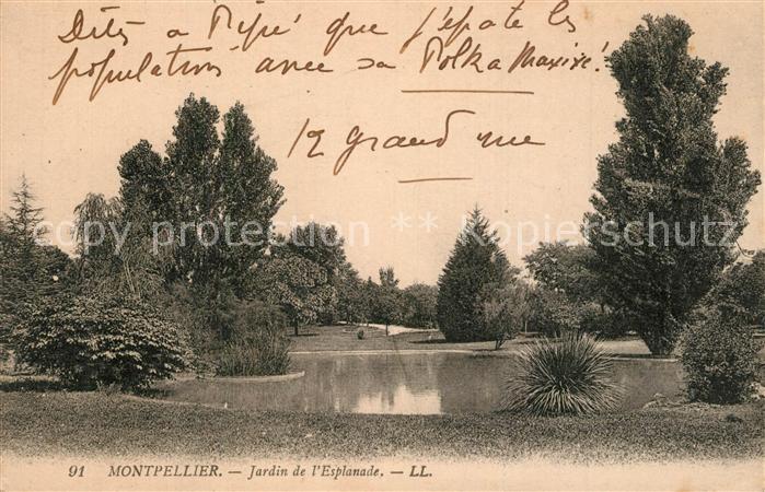 Montpellier Herault Jardin de l'Esplanade