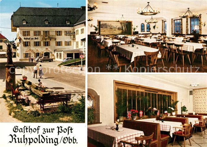 Ruhpolding Gasthof zur Post Speisessal Brunnen