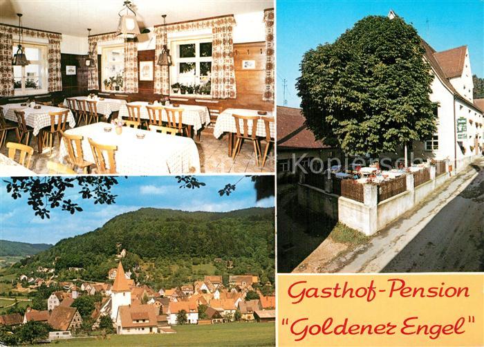 Eschenbach Mittelfranken Gasthof Pension Goldener Engel Gaststube Panorama