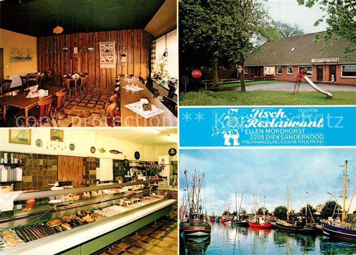 Dieksanderkoog Fisch Restaurant Gaststube Verkaufstheke Fischereihafen