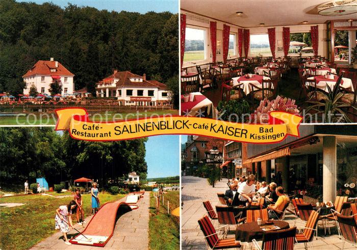 Bad Kissingen Cafe Restaurant Salinenblick Cafe Kaiser Gastraum Terrasse Minigo