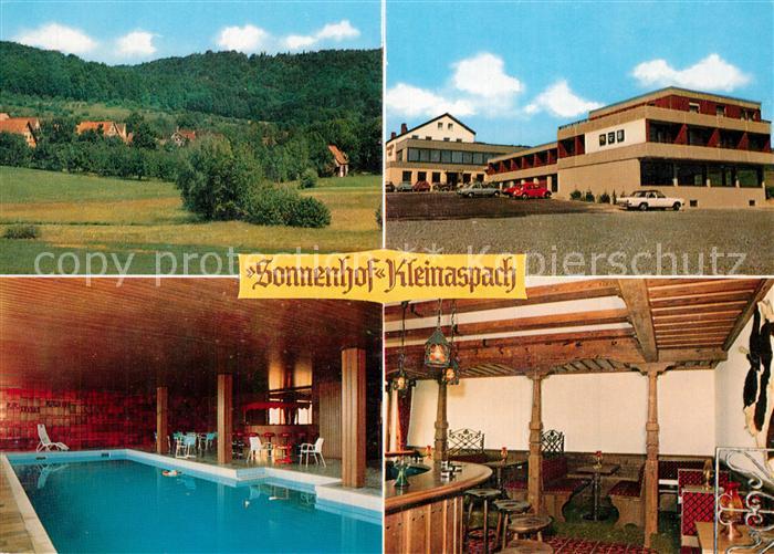 Kleinaspach Sonnenhof Gasthof Cafe Hallenbad Bar
