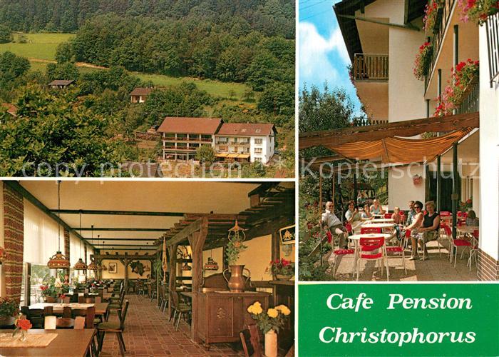 Bad Soden-Salmuenster Cafe Pension Christophorus Gaststube Terrasse