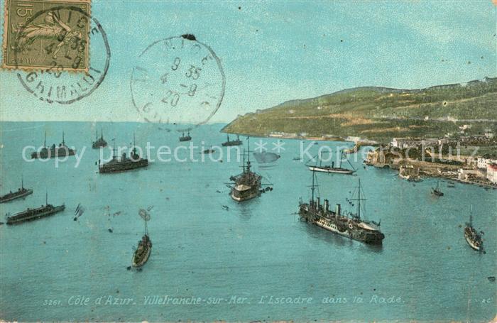 Villefranche-sur-Mer Escadre dans la rade