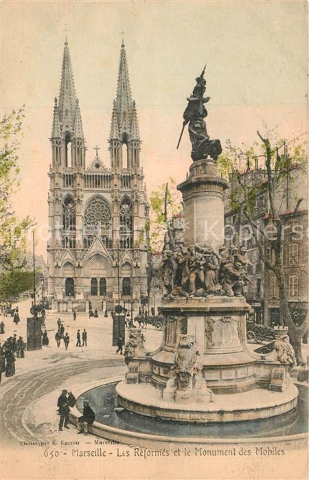 Marseille Bouches-du-Rhone Les Réformés et Monument des Mobiles