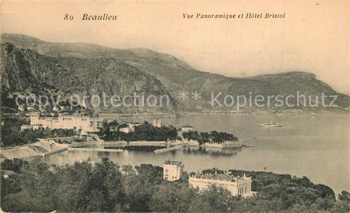Beaulieu-sur-Mer Vue panoramique Hôtel Bristol Côte d Azur