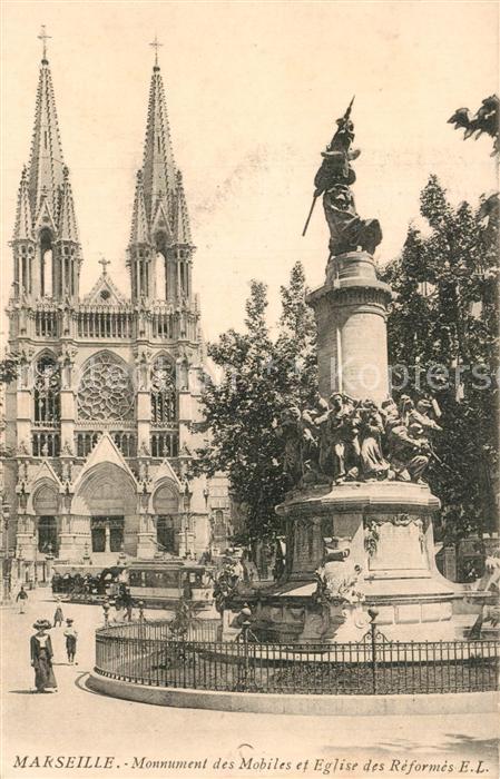 Marseille Bouches-du-Rhone Monument des Mobiles Eglise des Réformés