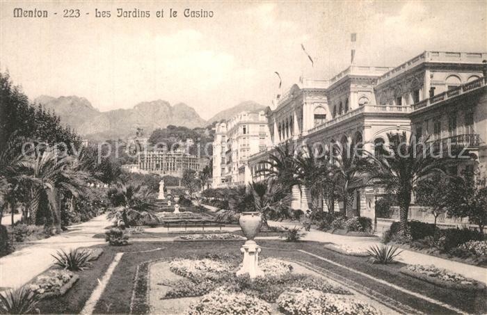 Menton Alpes Maritimes Les Jardins et le Casino