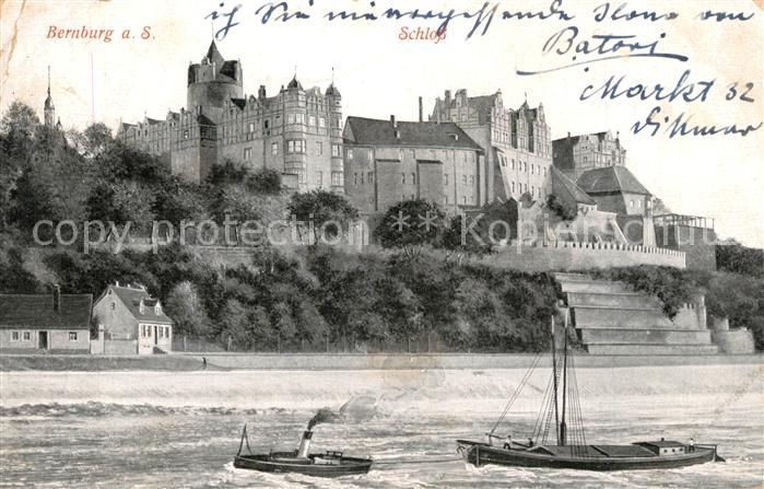 Bernburg Saale Blick zum Schloss