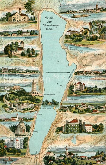 Starnberg Starnberger See und Umgebung aus der Vogelperspektive