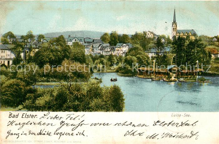 Bad Elster Luisa See Blick zur Kirche