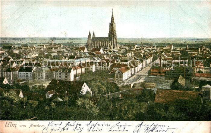 Ulm Donau Stadtpanorama mit Muenster