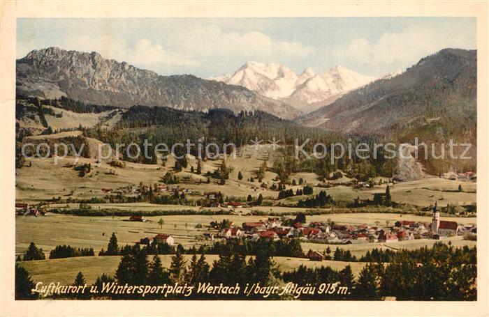 Wertach Panorama Luftkurort und Wintersportplatz Allgaeuer Alpen