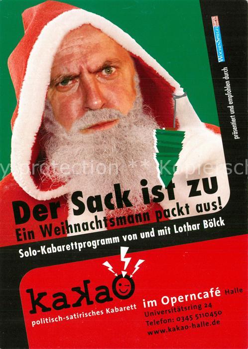 Halle Saale Kabarett kakao im Operncafe Weihnachtsmann