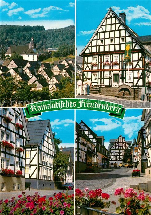 Freudenberg Westfalen Partien in der Altstadt Fachwerkhaeuser