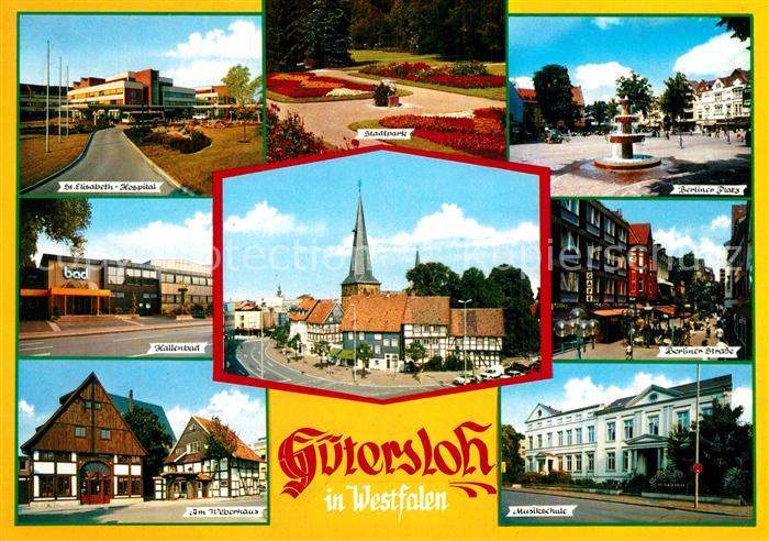 Guetersloh Hospital Stadtpark Berliner Platz Strasse Hallenbad Weberhaus Musiksc