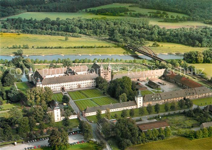 Hoexter Weser Kloster Corvey Fliegeraufnahme
