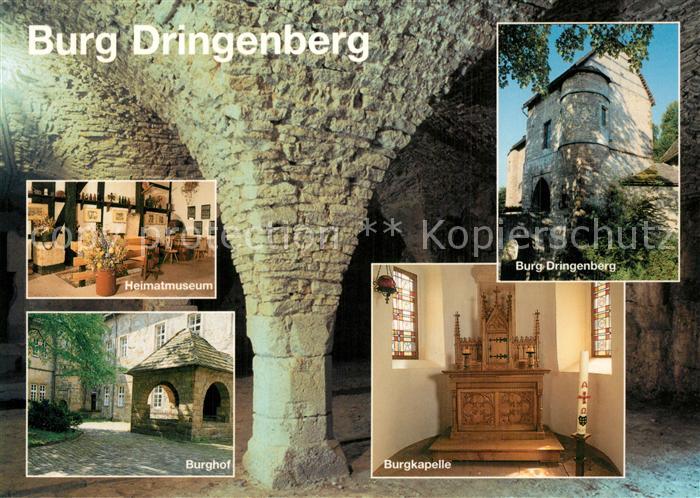Bad Driburg Burg Dringenberg Heimatmuseum Burghof Burgkapelle