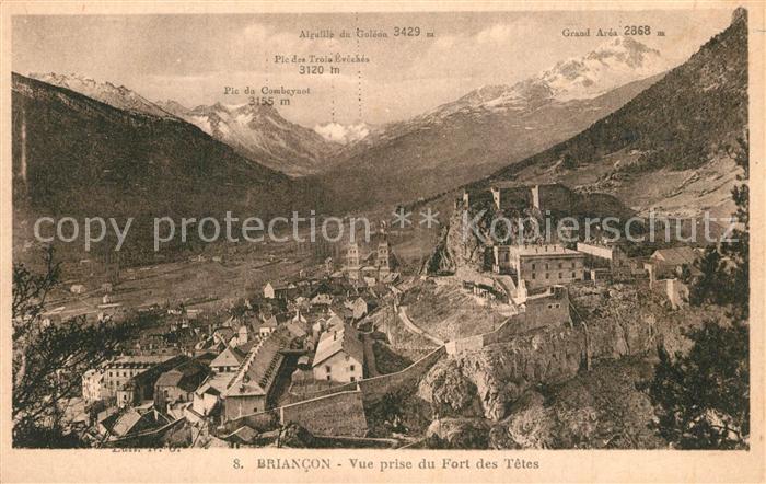 Briancon Vue prise du Fort des Tetes