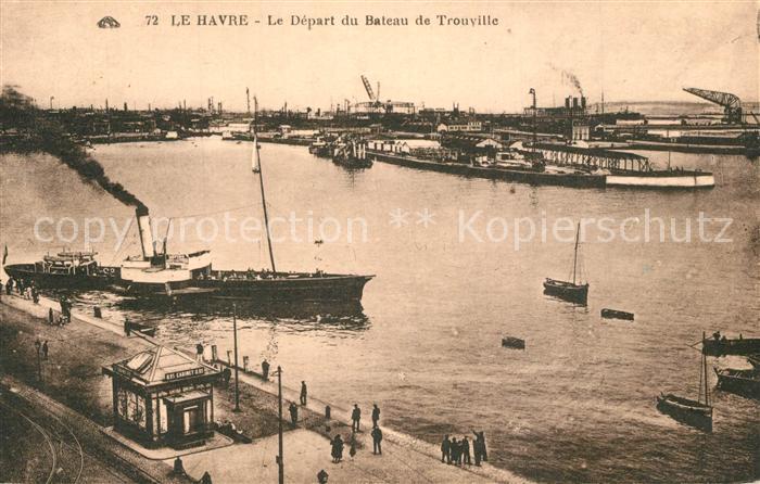 Le Havre Le Depart du Bateau de Trouville