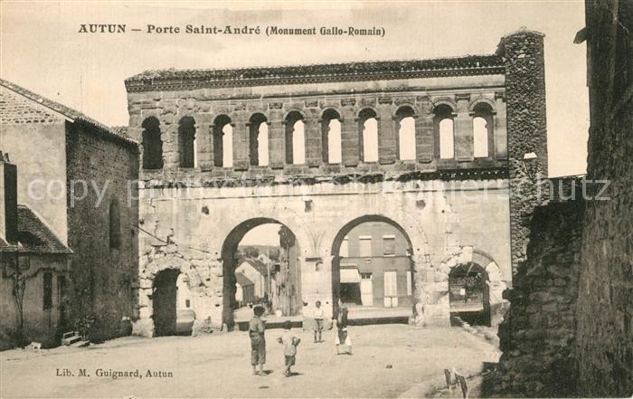 Autun Porte Saint Andre Monument Gallo Romain