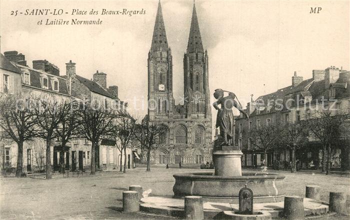 Saint-Lo Manche Place des Beaux Regards et Laitiere Normande
