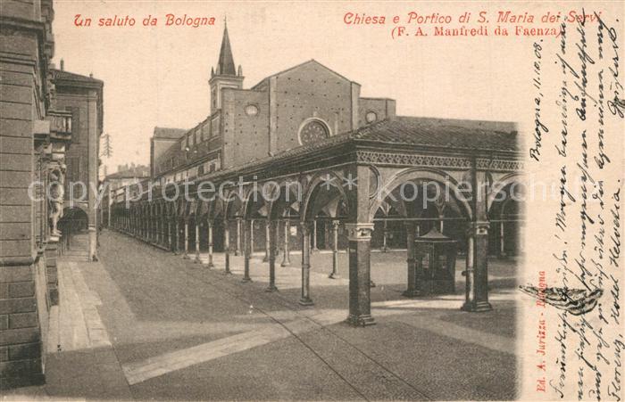 Bologna Chiesa e Portico di S Maria del Servi