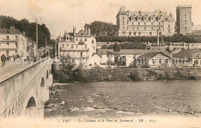 Pau 64 Le Chateau et le Pont de Jurancon