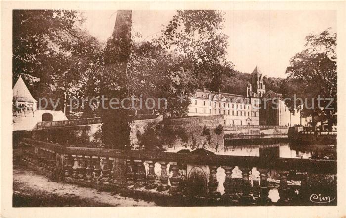 Brantome La Dionne et l’Abbaye vues du Jardin Public