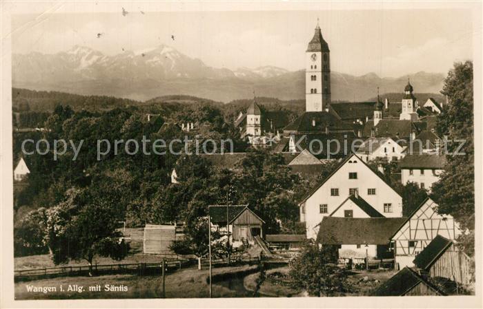 Wangen Allgaeu mit Saentis