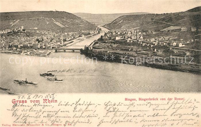 Bingen Rhein Bingerbrueck von der Rossei