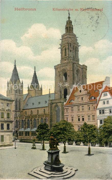 Heilbronn Neckar Kilianskirche mit Mayerdenkmal
