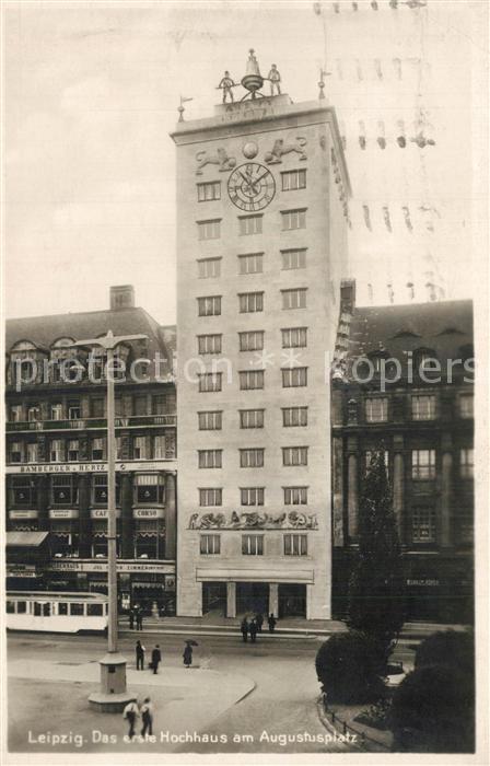 LEIPZIG Sachsen Erstes Hochhaus am Augustusplatz