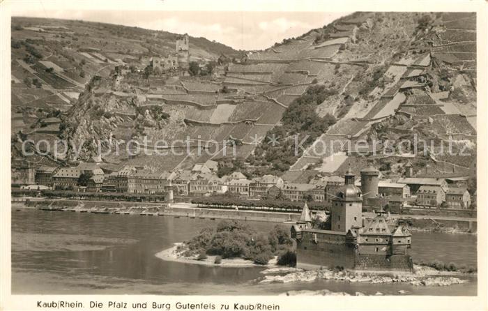 Kaub Die Pfalz und Burg Gutenfels