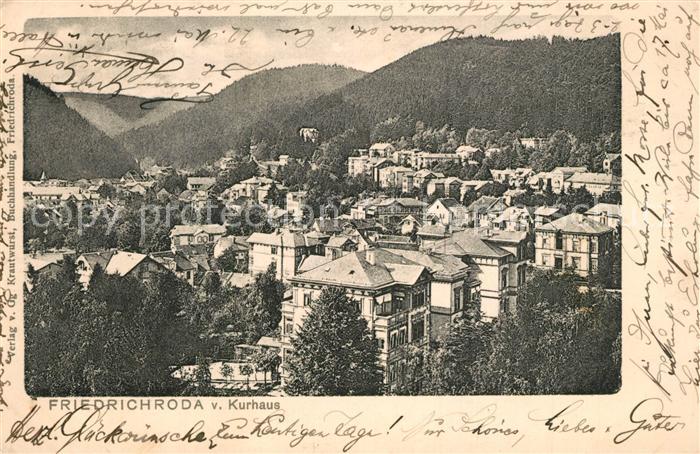 Friedrichroda Blick vom Kurhaus