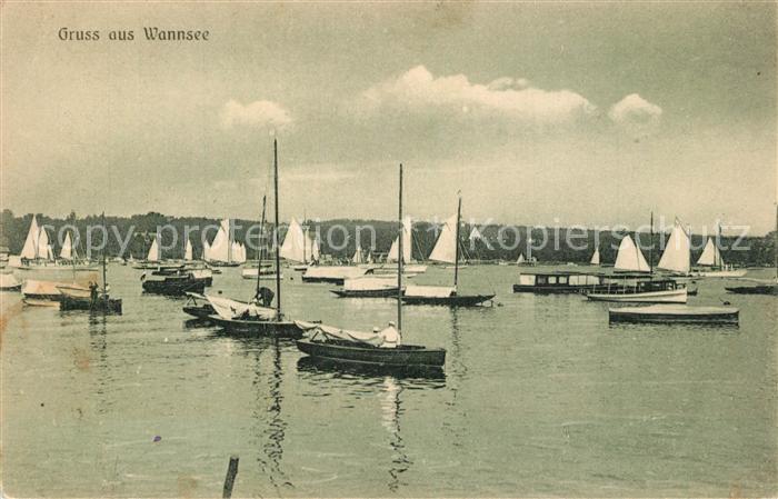 Wannsee Seeblick mit Segelbooten