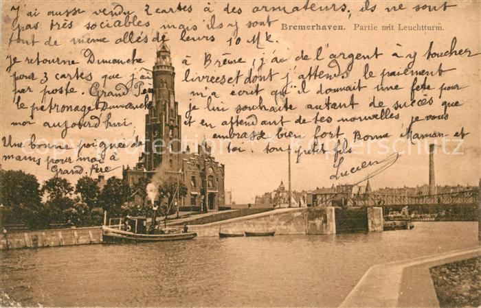 Bremerhaven Partie mit Leuchtturm