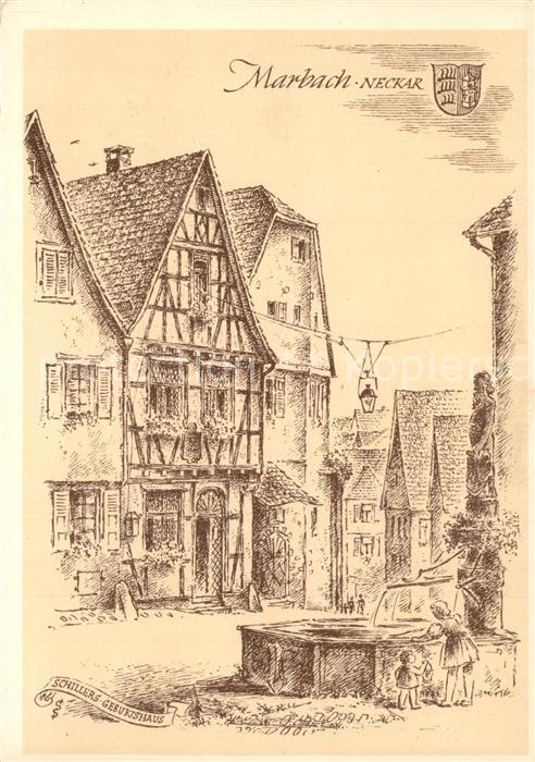 Marbach Neckar Altes Staedtebild