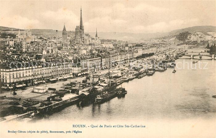 Rouen Quai de Paris Cote Ste-Catherine
