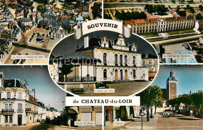 Chateau-du-Loir Hotel de Ville College de Garcons Route du Mans