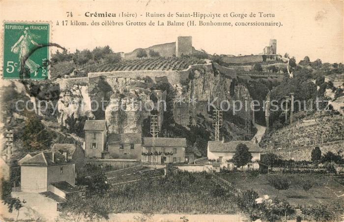Cremieu Ruines de Saint-Hippoiyte Gorge de Tortu