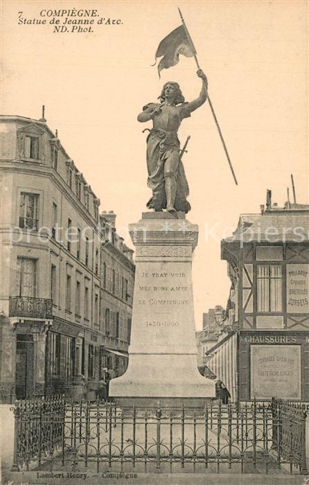 Compiegne Oise Statue de Jeanne d Arc