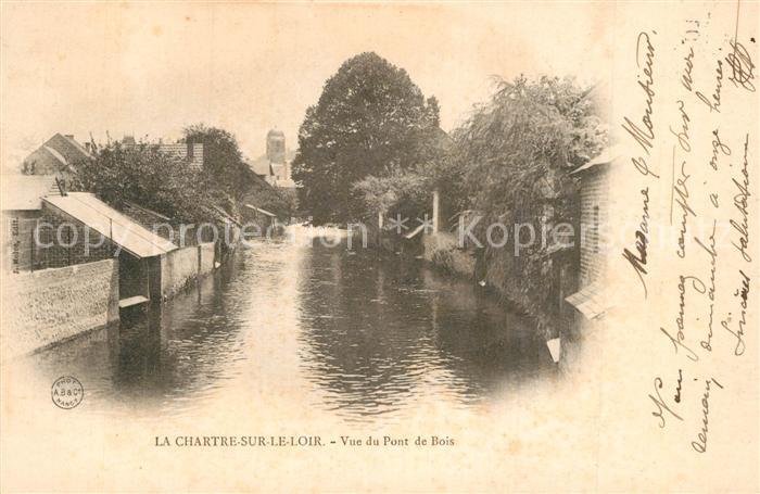 La Chartre-sur-le-Loir Vue du Pont de Bois