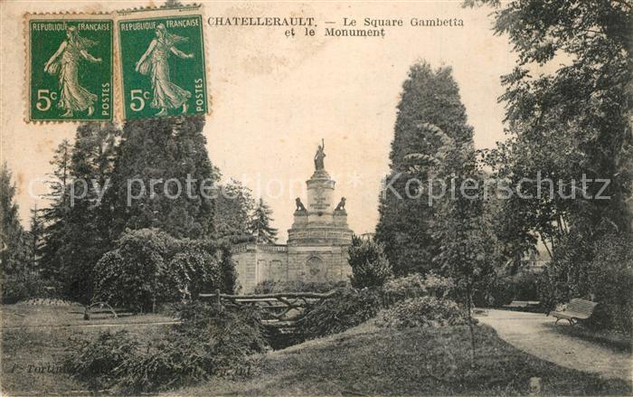 Chatellerault Square Gambetta Monument