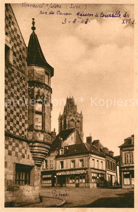 Verneuil-sur-Avre Rue du Canon Maison a Tourelle