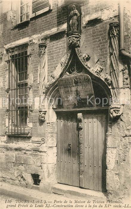 Tours Indre-et-Loire Porte de la Maison de Tristan l Hermite